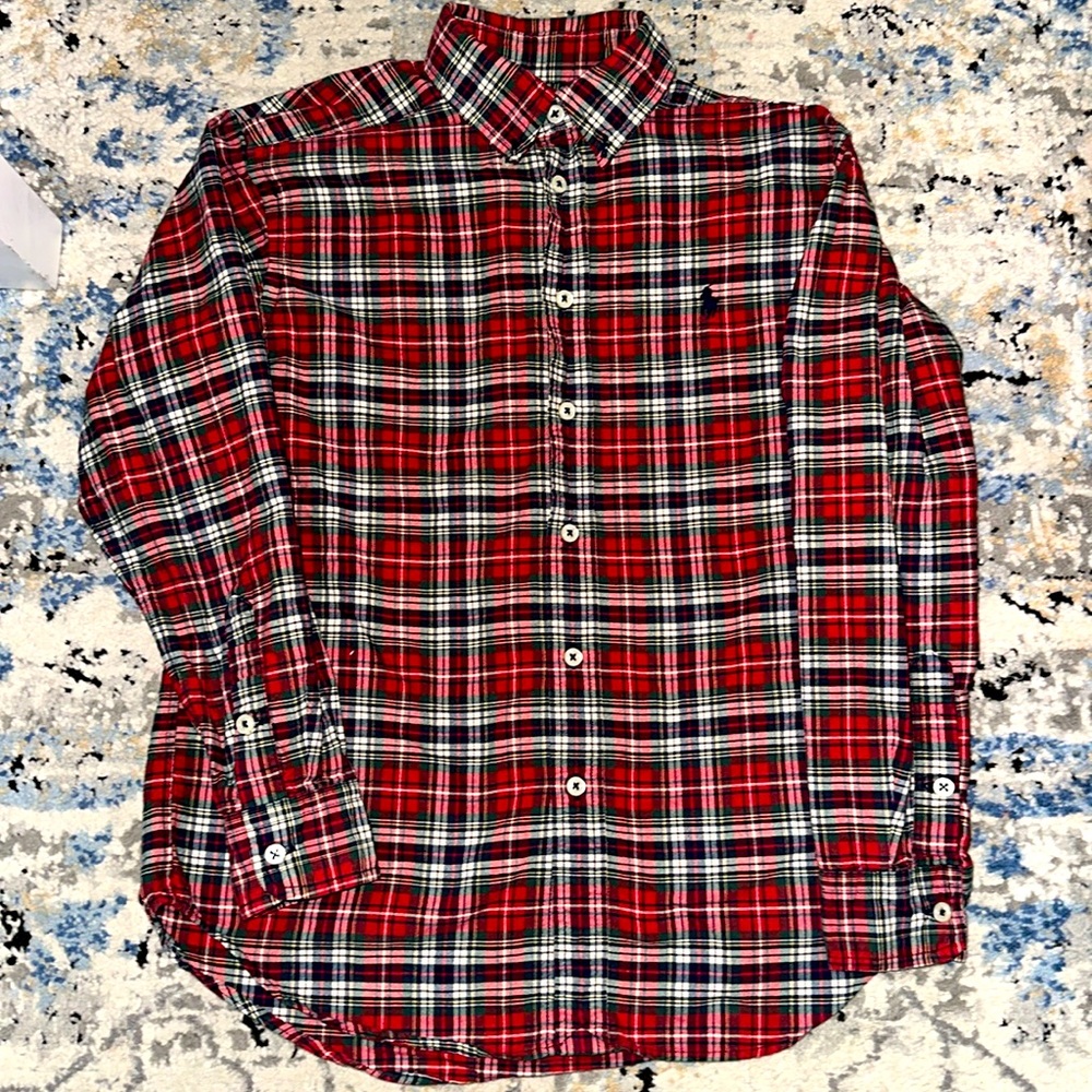 Ralph Lauren boys 10-12 button up really nice dress shirt! NWOT